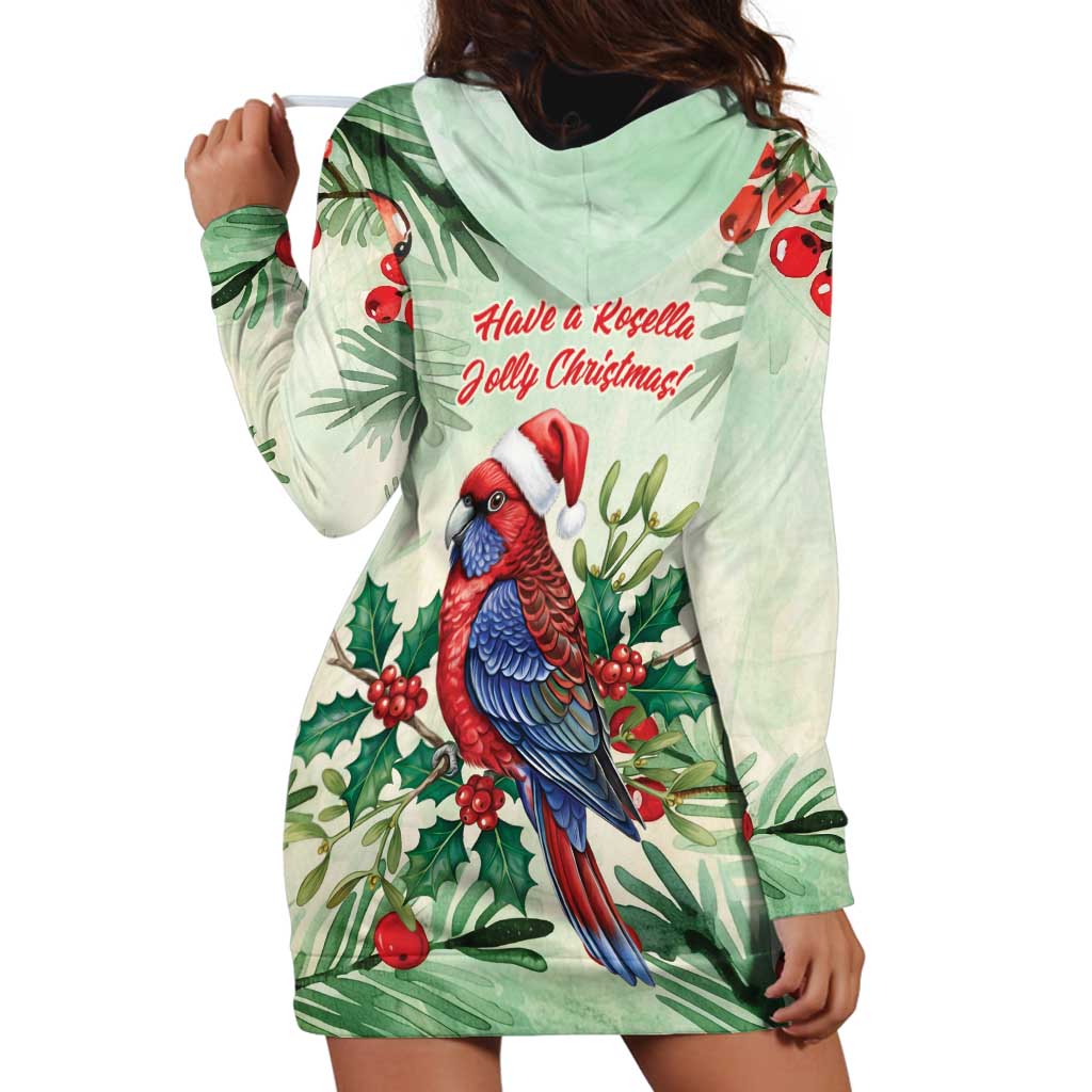 Watercolor Floral Crimson Rosella Hoodie Dress It’s Aussie Christmas Time! - Aussie Hoodie