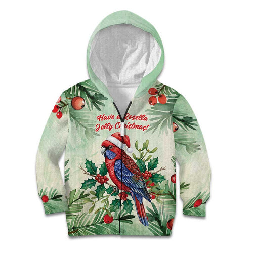 Watercolor Floral Crimson Rosella Kid Hoodie It’s Aussie Christmas Time! - Aussie Hoodie