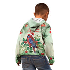 Watercolor Floral Crimson Rosella Kid Hoodie It’s Aussie Christmas Time! - Aussie Hoodie
