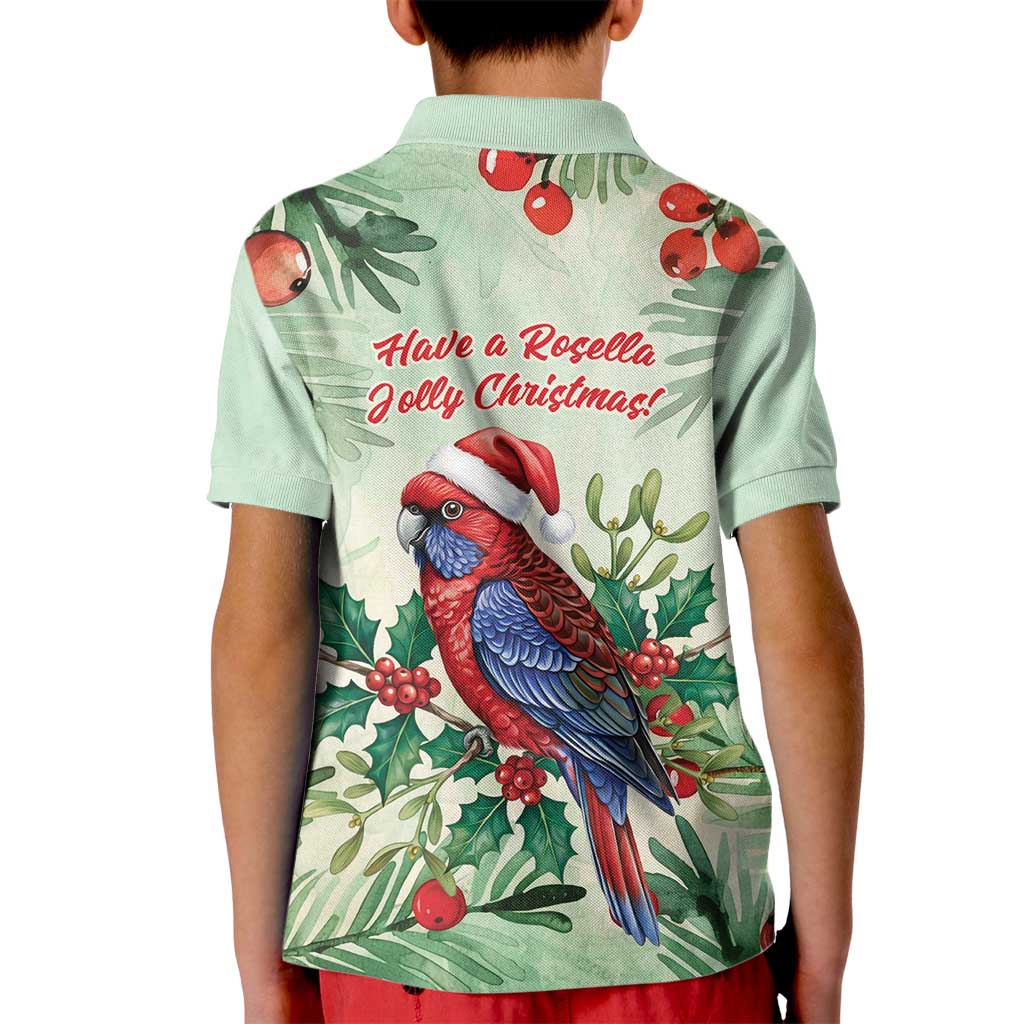 Watercolor Floral Crimson Rosella Kid Polo Shirt It’s Aussie Christmas Time! - Aussie Hoodie