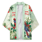 Watercolor Floral Crimson Rosella Kimono It’s Aussie Christmas Time! - Aussie Hoodie