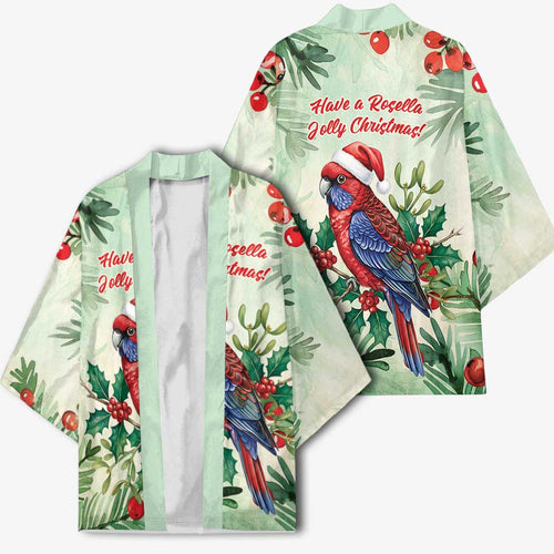 Watercolor Floral Crimson Rosella Kimono It’s Aussie Christmas Time! - Aussie Hoodie