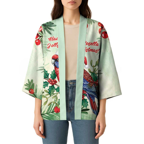 Watercolor Floral Crimson Rosella Kimono It’s Aussie Christmas Time! - Aussie Hoodie