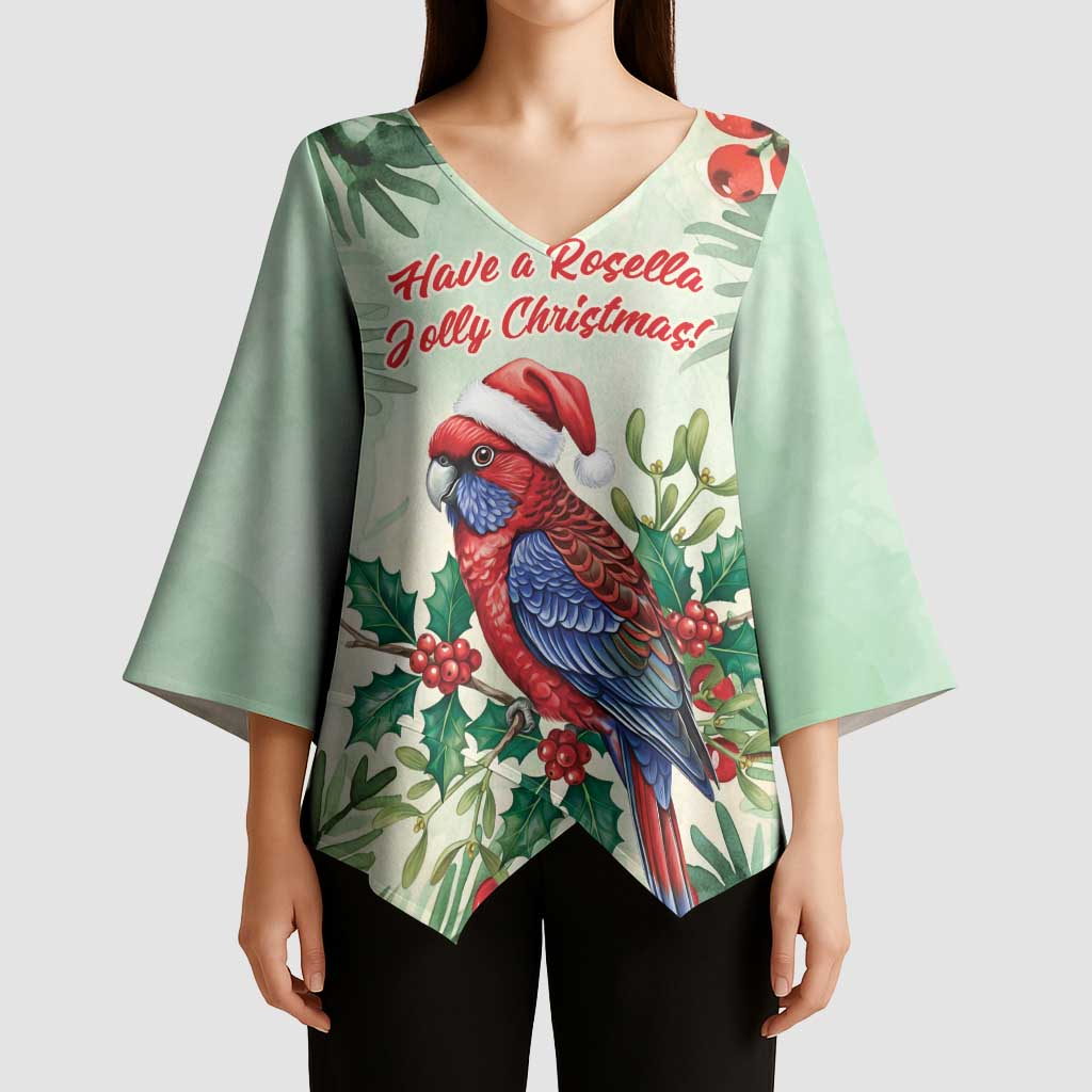 Watercolor Floral Crimson Rosella Kimono Sleeve Blouse It’s Aussie Christmas Time! - Aussie Hoodie