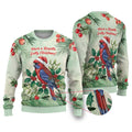 Watercolor Floral Crimson Rosella Ugly Christmas Sweater It’s Aussie Christmas Time! - Aussie Hoodie