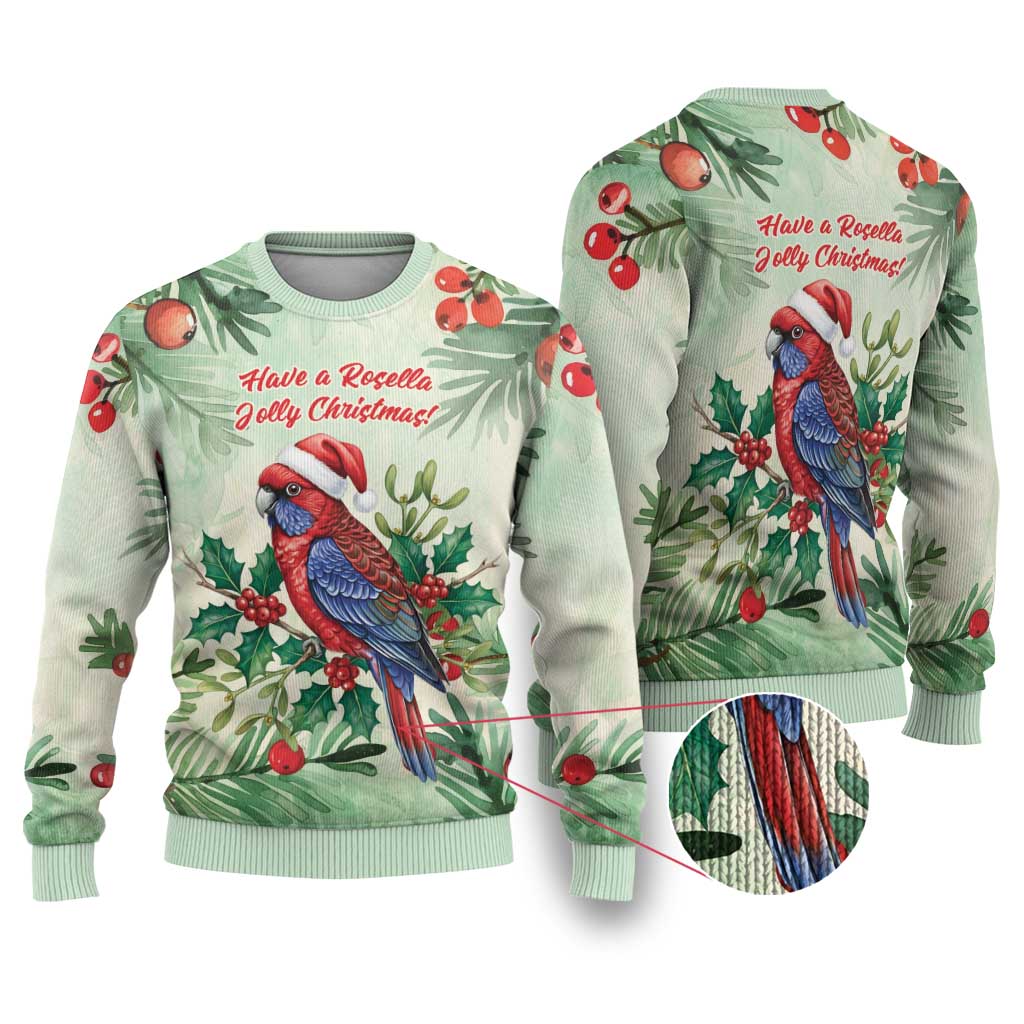 Watercolor Floral Crimson Rosella Ugly Christmas Sweater It’s Aussie Christmas Time! - Aussie Hoodie
