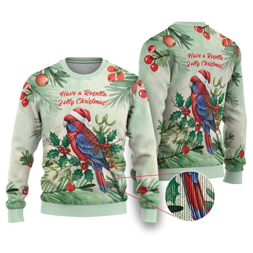Watercolor Floral Crimson Rosella Ugly Christmas Sweater It’s Aussie Christmas Time! - Aussie Hoodie