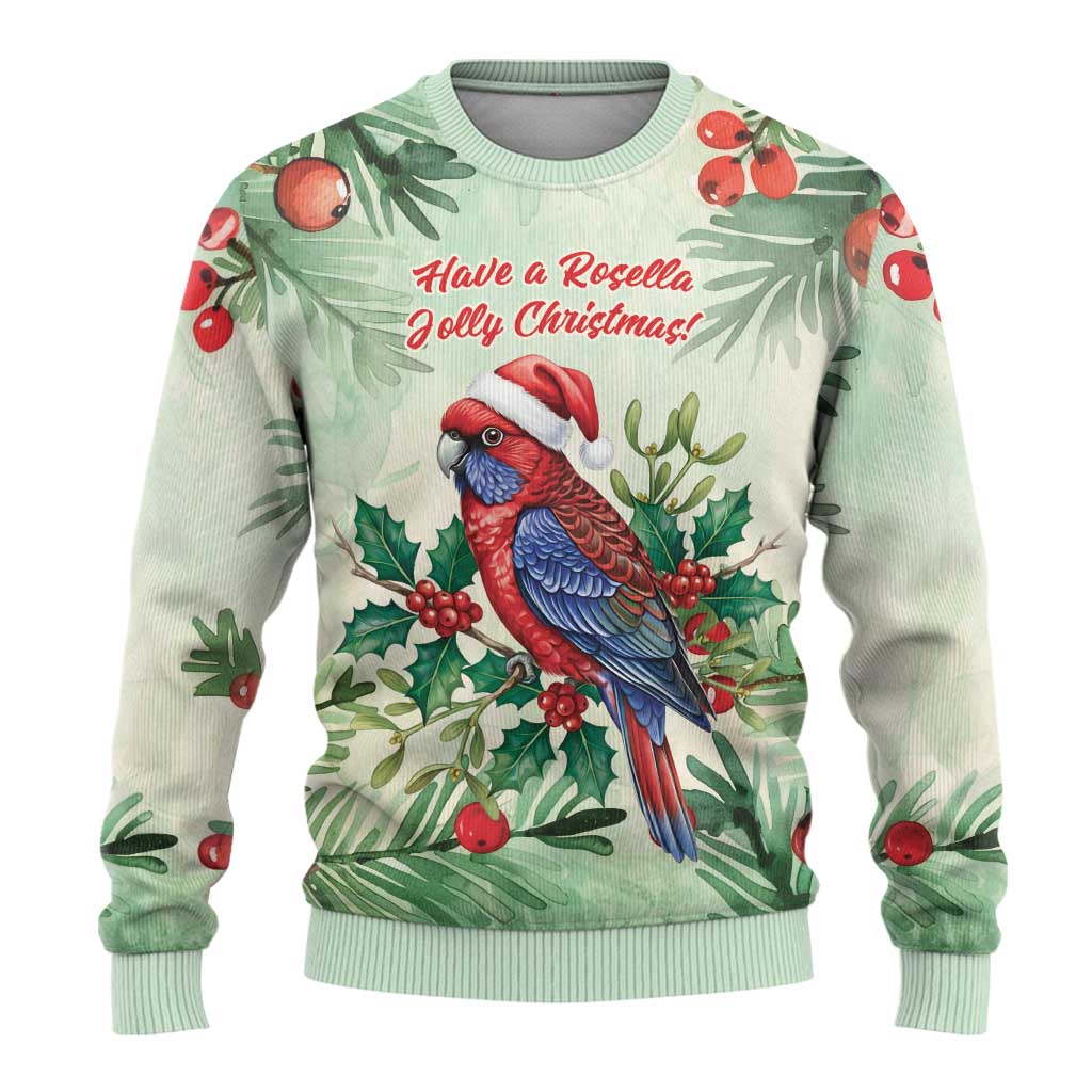 Watercolor Floral Crimson Rosella Ugly Christmas Sweater It’s Aussie Christmas Time! - Aussie Hoodie