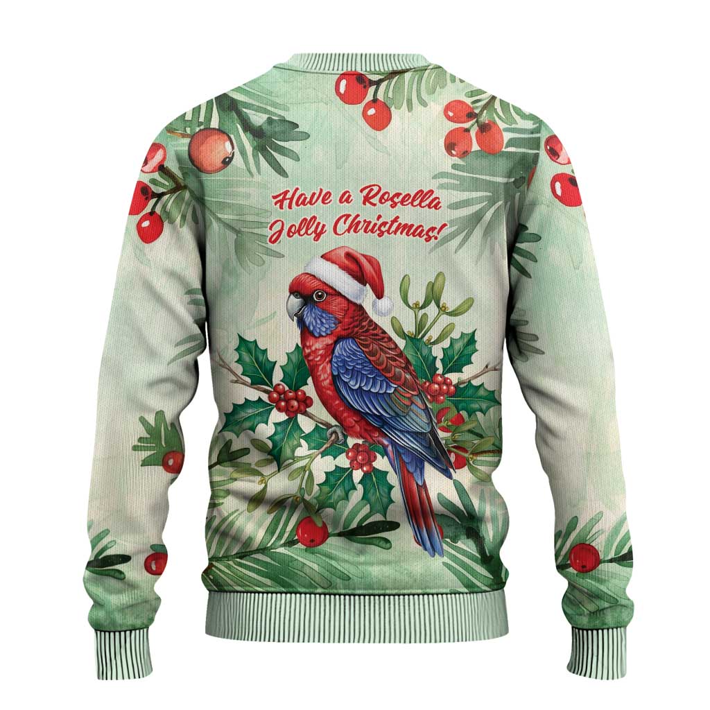 Watercolor Floral Crimson Rosella Ugly Christmas Sweater It’s Aussie Christmas Time! - Aussie Hoodie