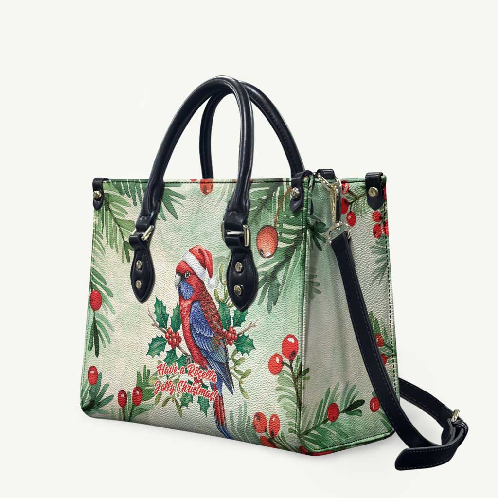 Watercolor Floral Crimson Rosella Leather Bag It’s Aussie Christmas Time! - Aussie Hoodie