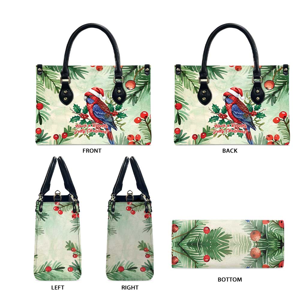 Watercolor Floral Crimson Rosella Leather Bag It’s Aussie Christmas Time! - Aussie Hoodie