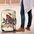 Watercolor Floral Crimson Rosella Luggage Cover It’s Aussie Christmas Time! - Aussie Hoodie
