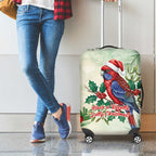 Watercolor Floral Crimson Rosella Luggage Cover It’s Aussie Christmas Time! - Aussie Hoodie