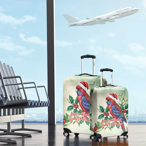 Watercolor Floral Crimson Rosella Luggage Cover It’s Aussie Christmas Time! - Aussie Hoodie