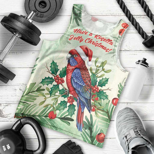 Watercolor Floral Crimson Rosella Men Tank Top It’s Aussie Christmas Time! - Aussie Hoodie