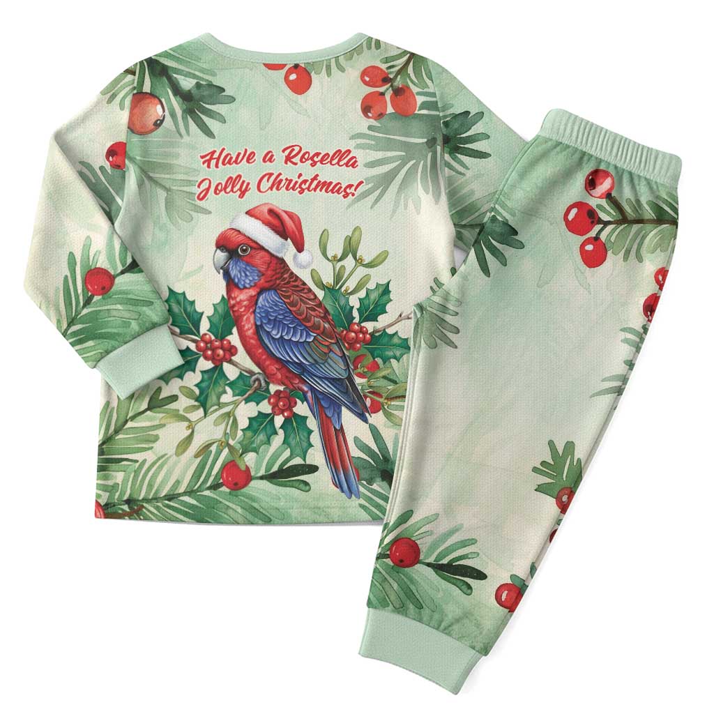 Watercolor Floral Crimson Rosella Christmas Pajama Set It’s Aussie Christmas Time! - Aussie Hoodie