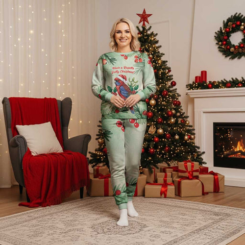 Watercolor Floral Crimson Rosella Christmas Pajama Set It’s Aussie Christmas Time! - Aussie Hoodie