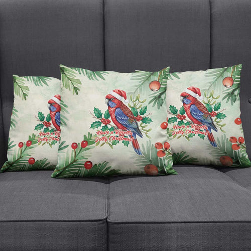 Watercolor Floral Crimson Rosella Pillow Cover It’s Aussie Christmas Time! - Aussie Hoodie