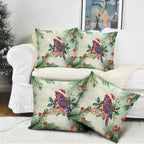 Watercolor Floral Crimson Rosella Pillow Cover It’s Aussie Christmas Time! - Aussie Hoodie