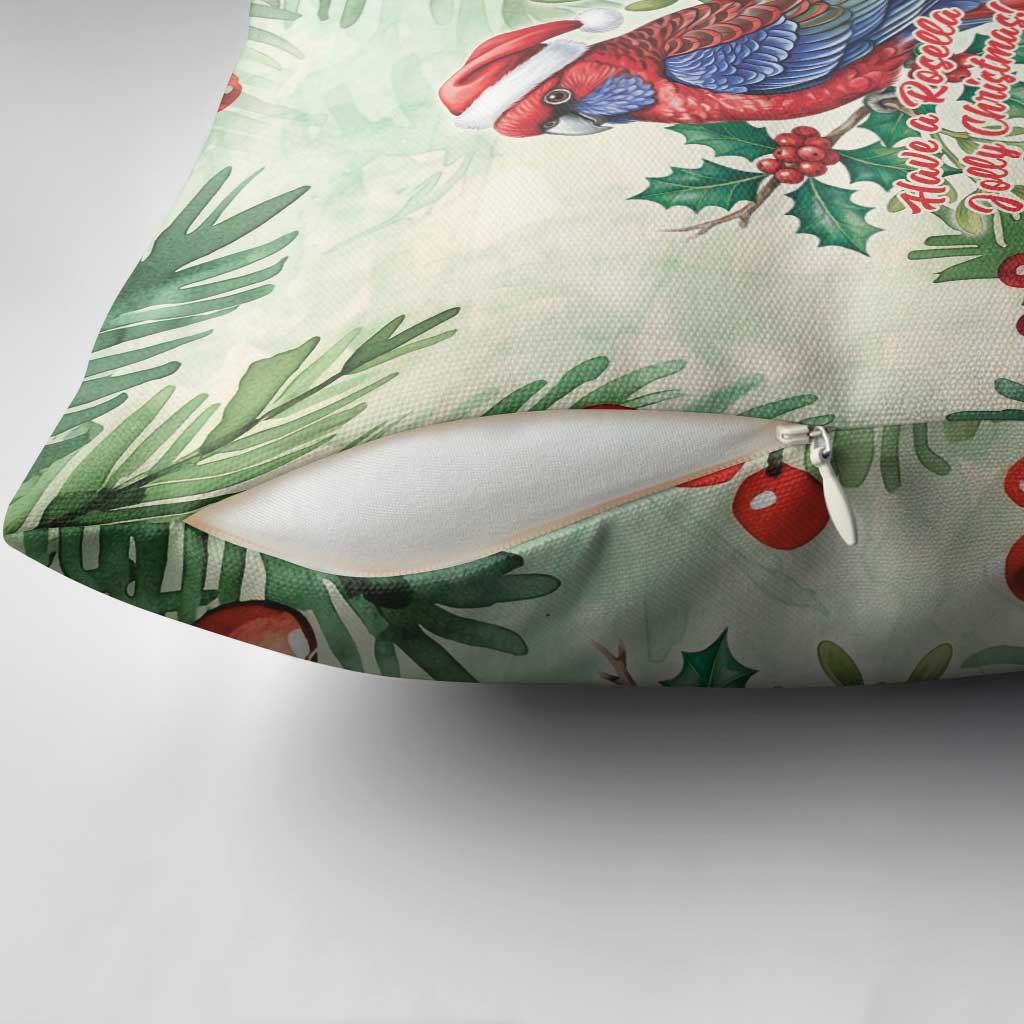 Watercolor Floral Crimson Rosella Pillow Cover It’s Aussie Christmas Time! - Aussie Hoodie