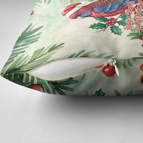 Watercolor Floral Crimson Rosella Pillow Cover It’s Aussie Christmas Time! - Aussie Hoodie