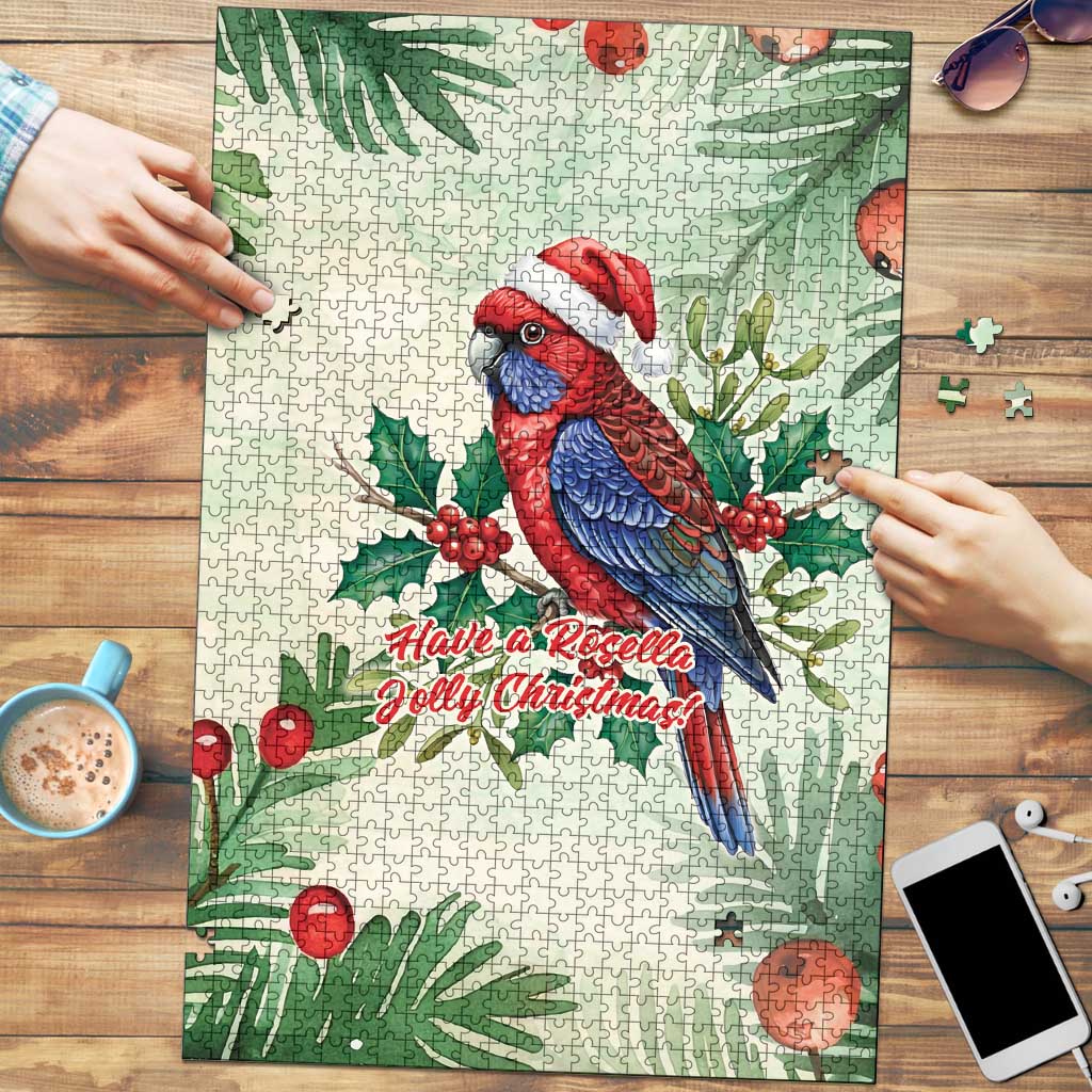 Watercolor Floral Crimson Rosella Puzzle It’s Aussie Christmas Time! - Aussie Hoodie