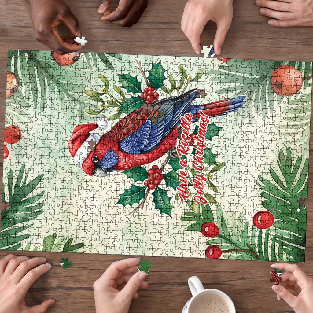 Watercolor Floral Crimson Rosella Puzzle It’s Aussie Christmas Time! - Aussie Hoodie