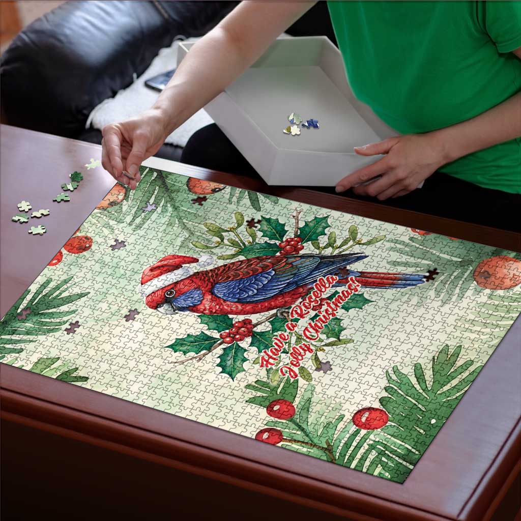 Watercolor Floral Crimson Rosella Puzzle It’s Aussie Christmas Time! - Aussie Hoodie