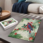 Watercolor Floral Crimson Rosella Puzzle It’s Aussie Christmas Time! - Aussie Hoodie