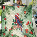 Watercolor Floral Crimson Rosella Quilt It’s Aussie Christmas Time! - Aussie Hoodie