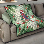Watercolor Floral Crimson Rosella Quilt It’s Aussie Christmas Time! - Aussie Hoodie