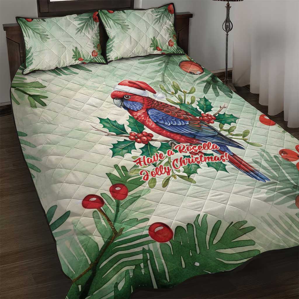 Watercolor Floral Crimson Rosella Quilt Bed Set It’s Aussie Christmas Time! - Aussie Hoodie