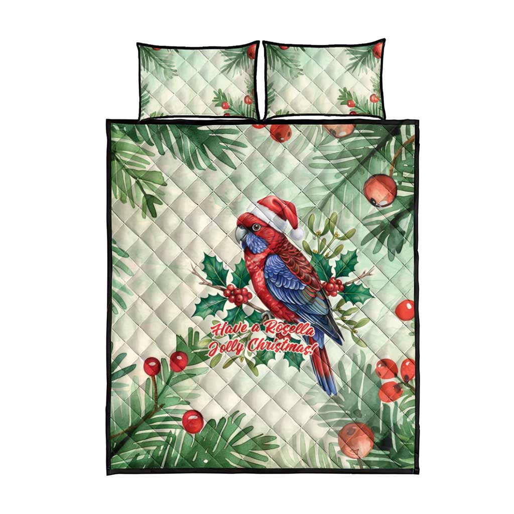 Watercolor Floral Crimson Rosella Quilt Bed Set It’s Aussie Christmas Time! - Aussie Hoodie