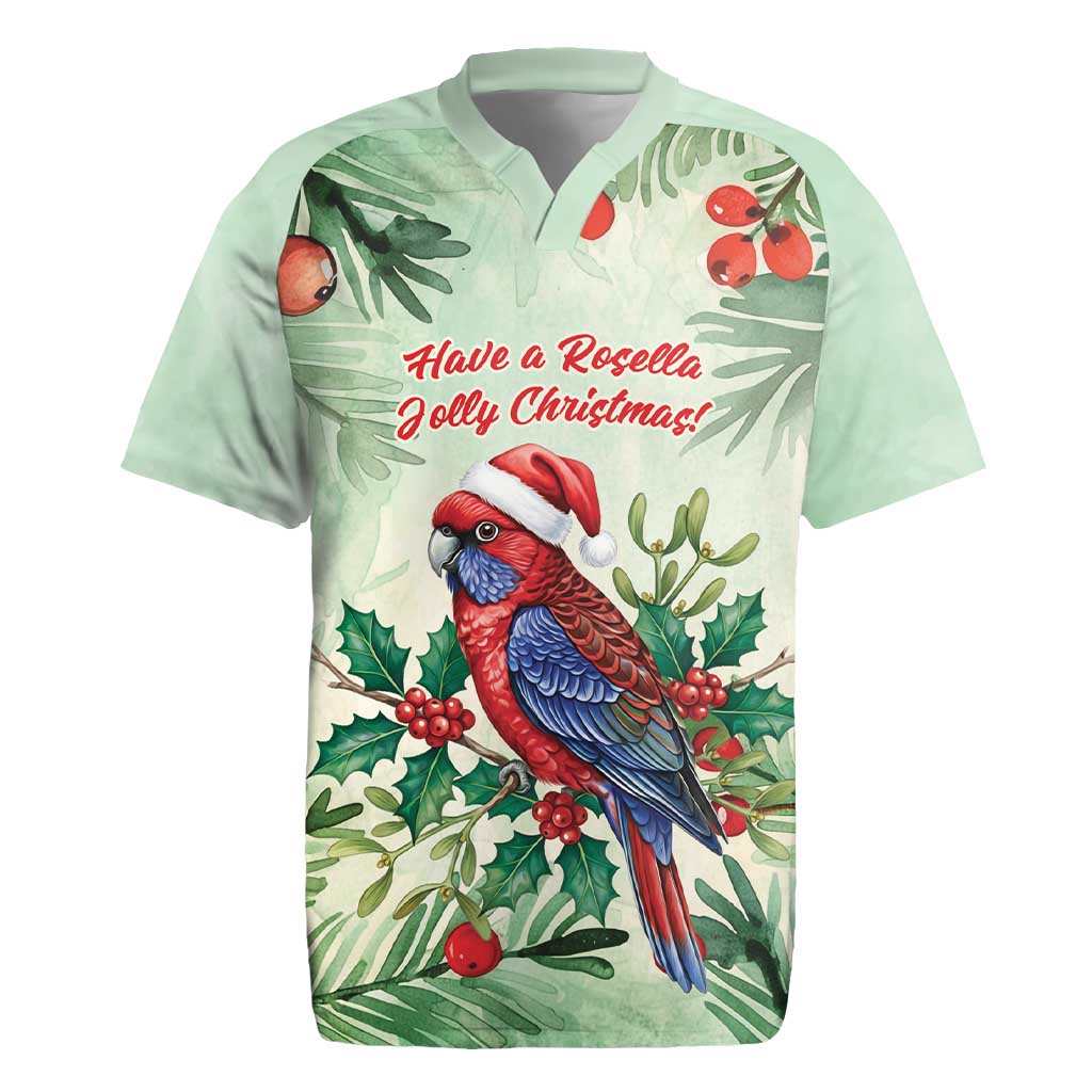Watercolor Floral Crimson Rosella Rugby Jersey It’s Aussie Christmas Time! - Aussie Hoodie