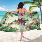 Watercolor Floral Crimson Rosella Sarong It’s Aussie Christmas Time! - Aussie Hoodie