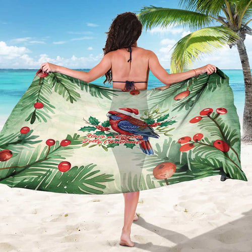 Watercolor Floral Crimson Rosella Sarong It’s Aussie Christmas Time! - Aussie Hoodie