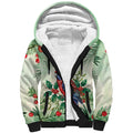 Watercolor Floral Crimson Rosella Sherpa Hoodie It’s Aussie Christmas Time! - Aussie Hoodie