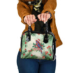 Watercolor Floral Crimson Rosella Shoulder Handbag It’s Aussie Christmas Time! - Aussie Hoodie