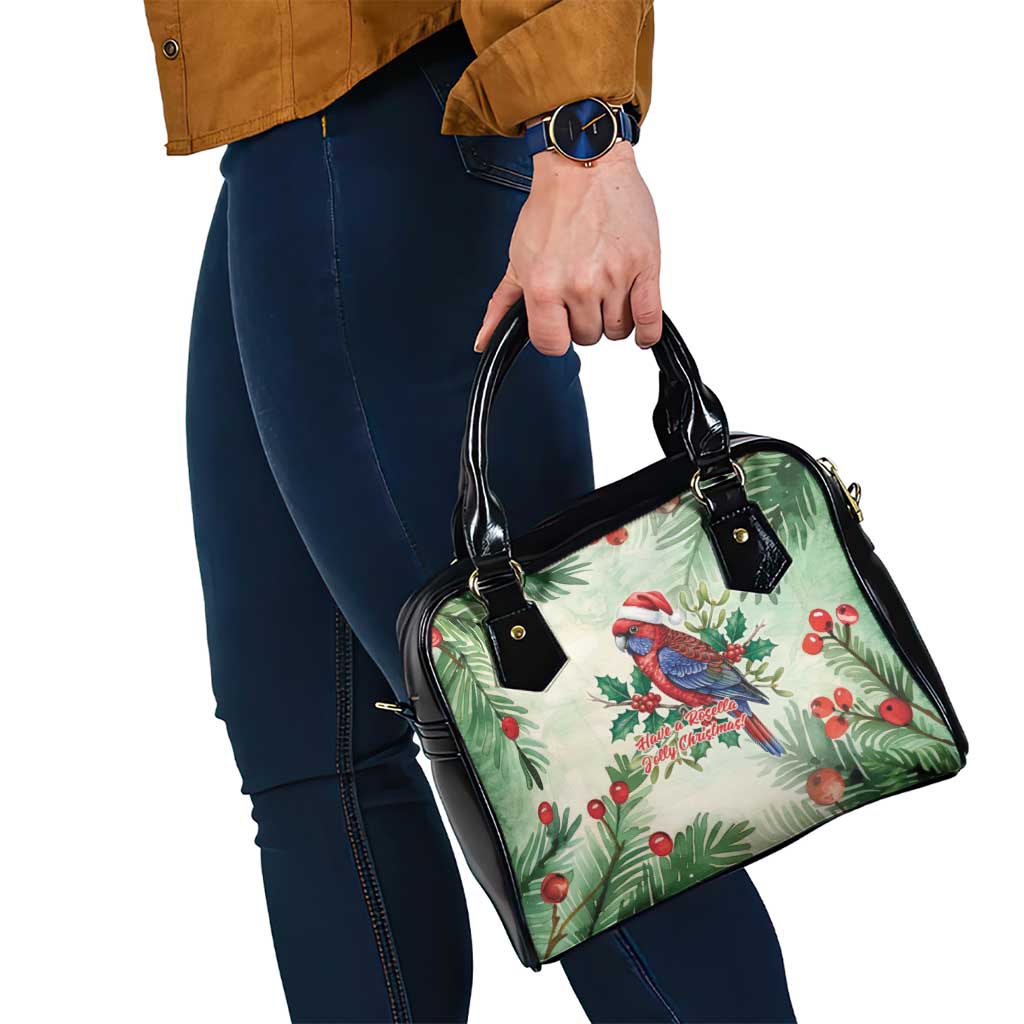 Watercolor Floral Crimson Rosella Shoulder Handbag It’s Aussie Christmas Time! - Aussie Hoodie