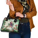 Watercolor Floral Crimson Rosella Shoulder Handbag It’s Aussie Christmas Time! - Aussie Hoodie