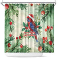 Watercolor Floral Crimson Rosella Shower Curtain It’s Aussie Christmas Time! - Aussie Hoodie