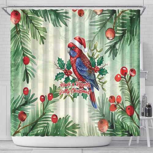 Watercolor Floral Crimson Rosella Shower Curtain It’s Aussie Christmas Time! - Aussie Hoodie