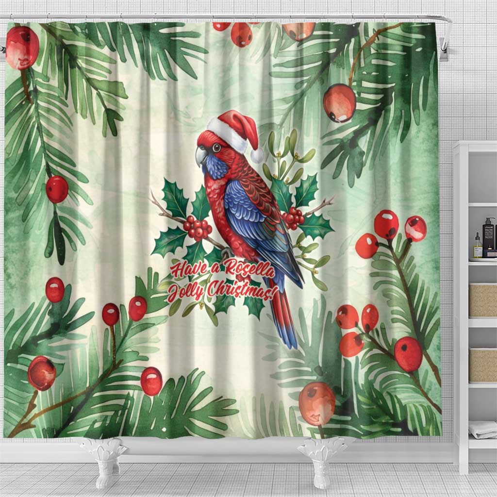 Watercolor Floral Crimson Rosella Shower Curtain It’s Aussie Christmas Time! - Aussie Hoodie