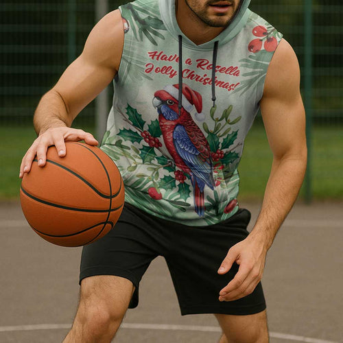 Watercolor Floral Crimson Rosella Sleeveless Hoodie It’s Aussie Christmas Time! - Aussie Hoodie