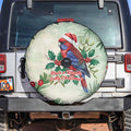 Watercolor Floral Crimson Rosella Spare Tire Cover It’s Aussie Christmas Time! - Aussie Hoodie