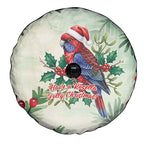 Watercolor Floral Crimson Rosella Spare Tire Cover It’s Aussie Christmas Time! - Aussie Hoodie
