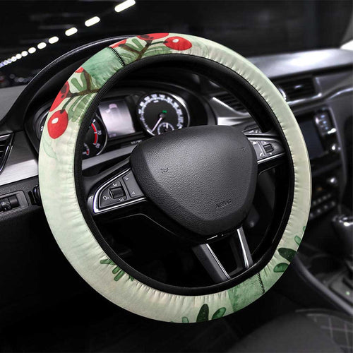 Watercolor Floral Crimson Rosella Steering Wheel Cover It’s Aussie Christmas Time! - Aussie Hoodie