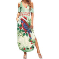 Watercolor Floral Crimson Rosella Summer Maxi Dress It’s Aussie Christmas Time! - Aussie Hoodie