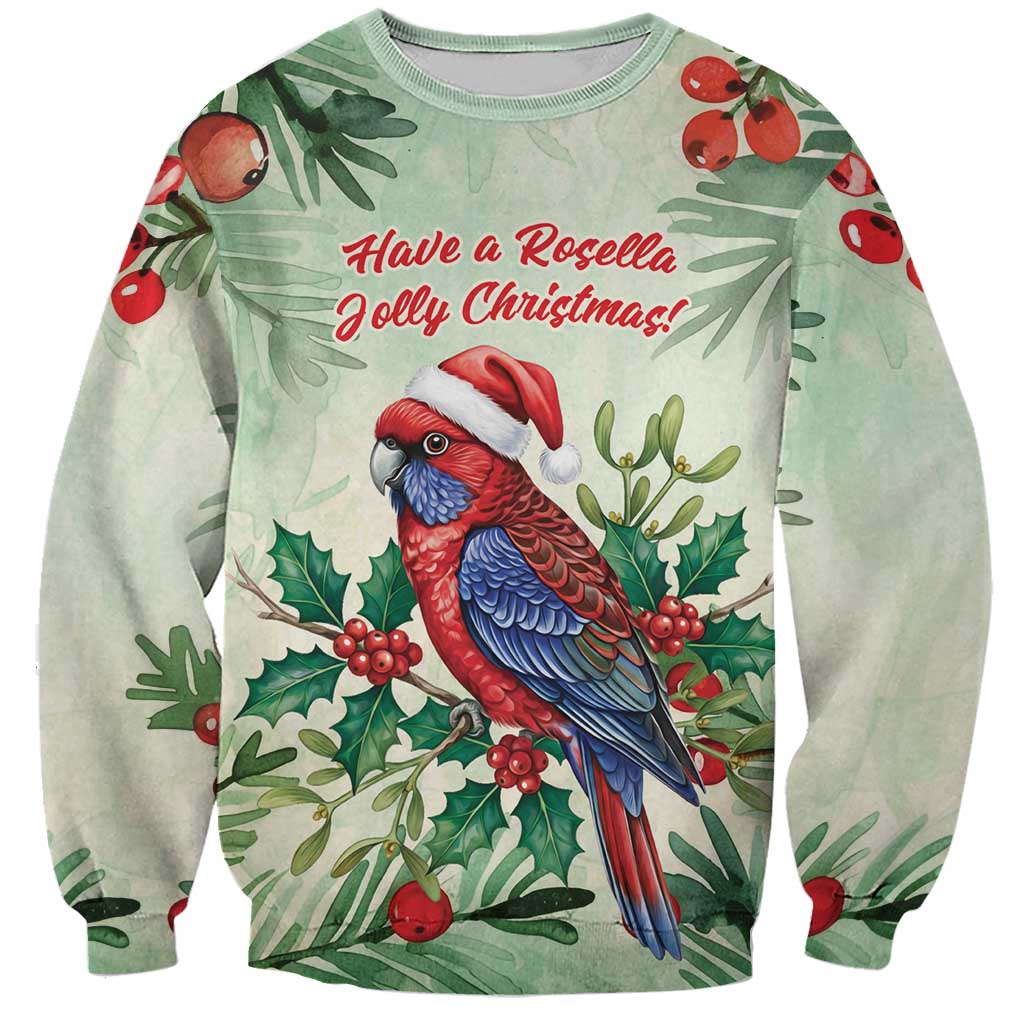 Watercolor Floral Crimson Rosella Sweatshirt It’s Aussie Christmas Time! - Aussie Hoodie
