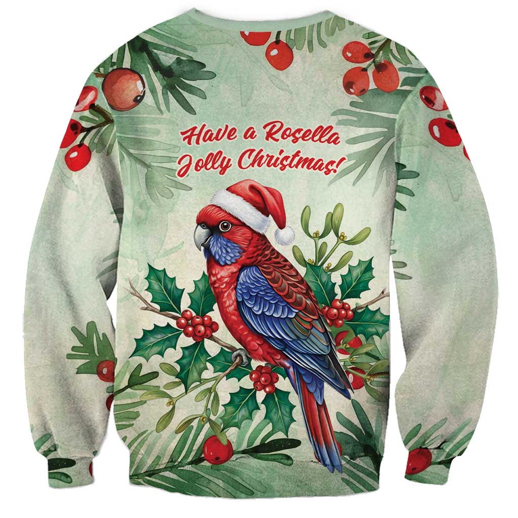 Watercolor Floral Crimson Rosella Sweatshirt It’s Aussie Christmas Time! - Aussie Hoodie
